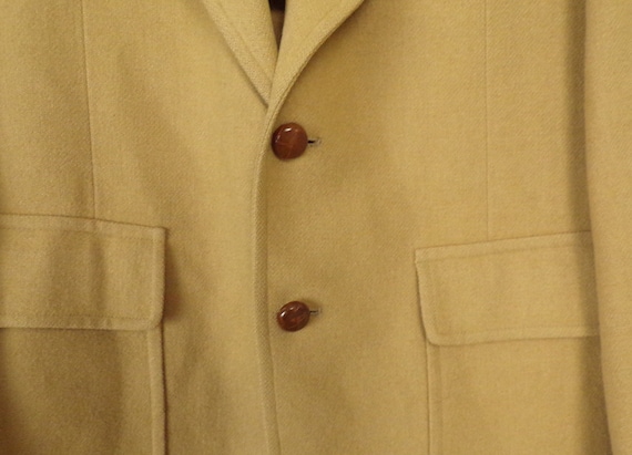 Vintage Mens Wool Sport Coat, 1970s Mens Size 38 … - image 5
