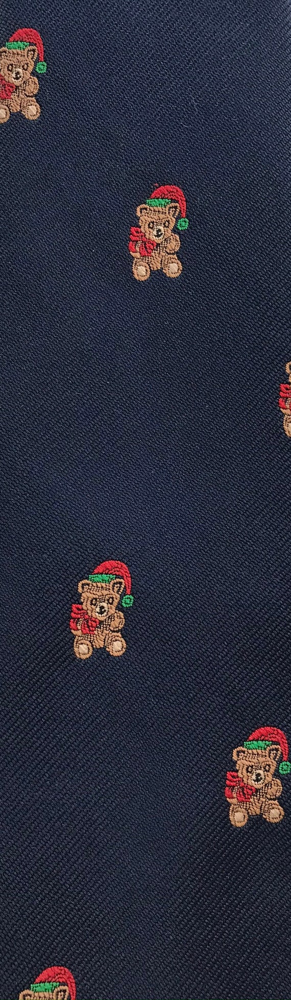 Vintage Christmas Teddy Bear Tie, Stuffed Teddy B… - image 3