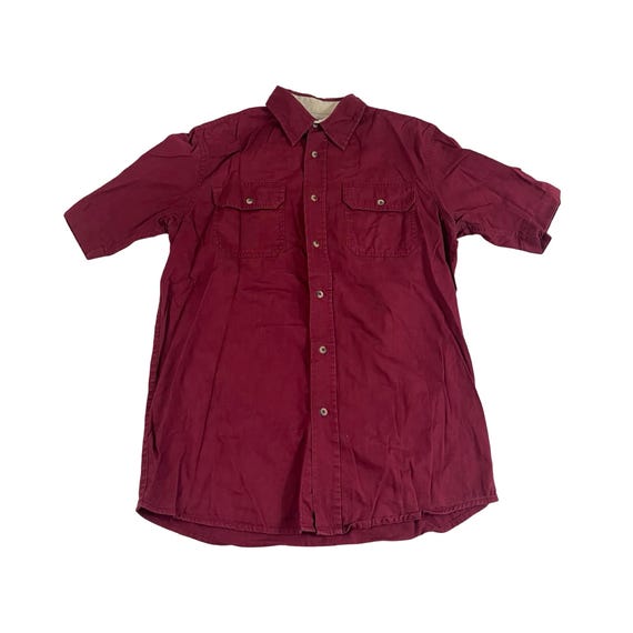 Camisa Wrangler roja vintage para hombre, talla pequeña Camisa