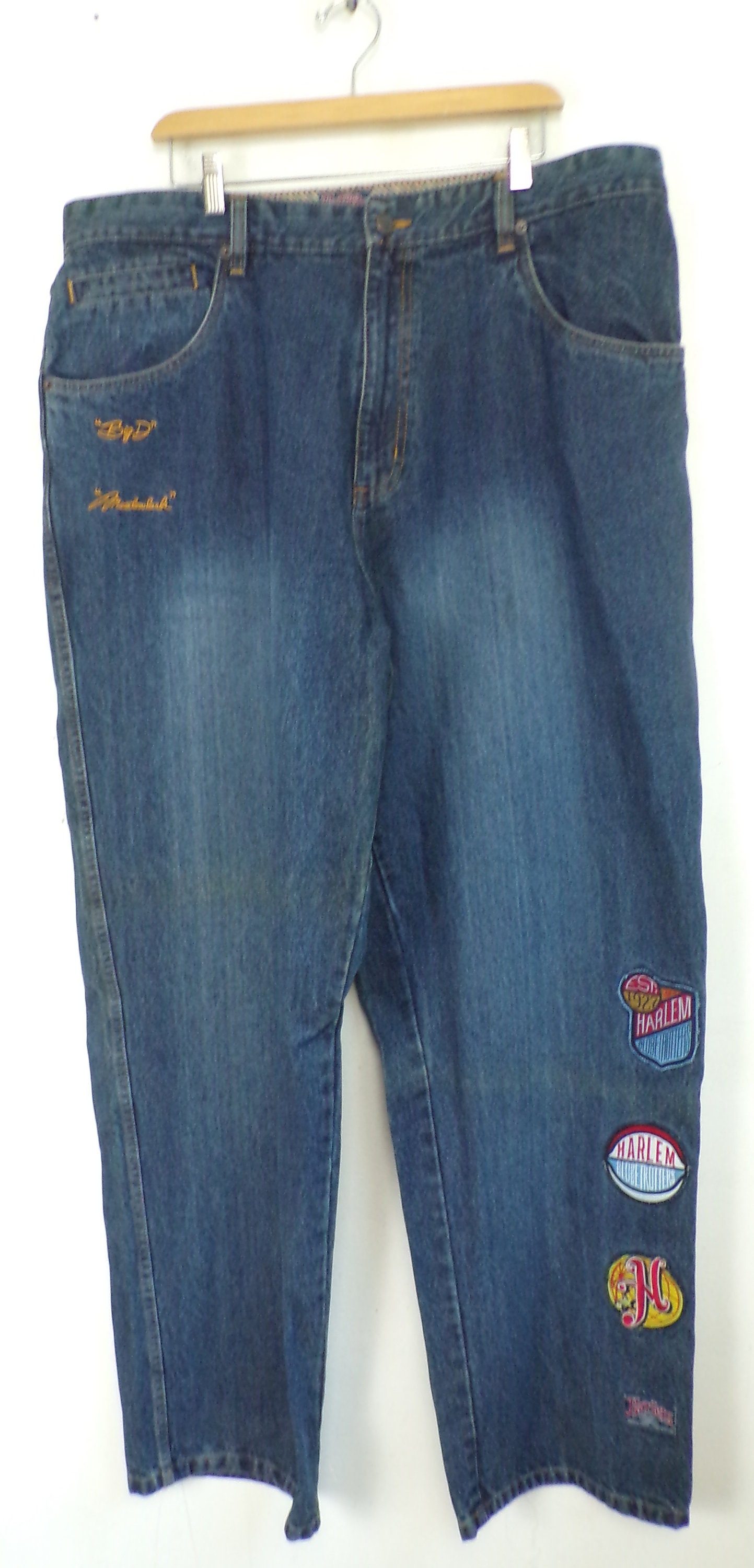 Vintage Mens Fubu Jeans, Harlem Globetrotter Jeans 42 Waist Fubu 