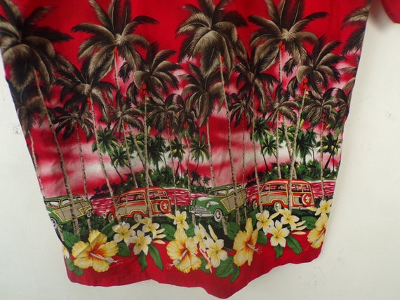 Vintage Mens Car Hawaiian Shirt,90s Old Fashion C… - image 8