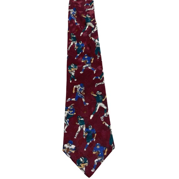Vintage Football Players Tie | American Sports Quarterback Football Mens Necktie | Football Fan Sports Lover