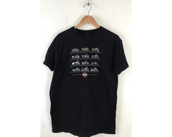 古着 ハーレーダビッドソン ニューヨーク フォートアン Tシャツ ブラック XL ヴィンテージ T シャツ、ハーレーダビッドソン T シャツ、バイク T