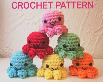 PATTERN ONLY: Kawaii Amigurumi Octopus Cute Crochet Pattern (full pattern, direct digital PDF download)