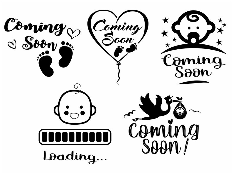 Download COMING SOON SVG pregnancy clipart bundle mom mother baby ...