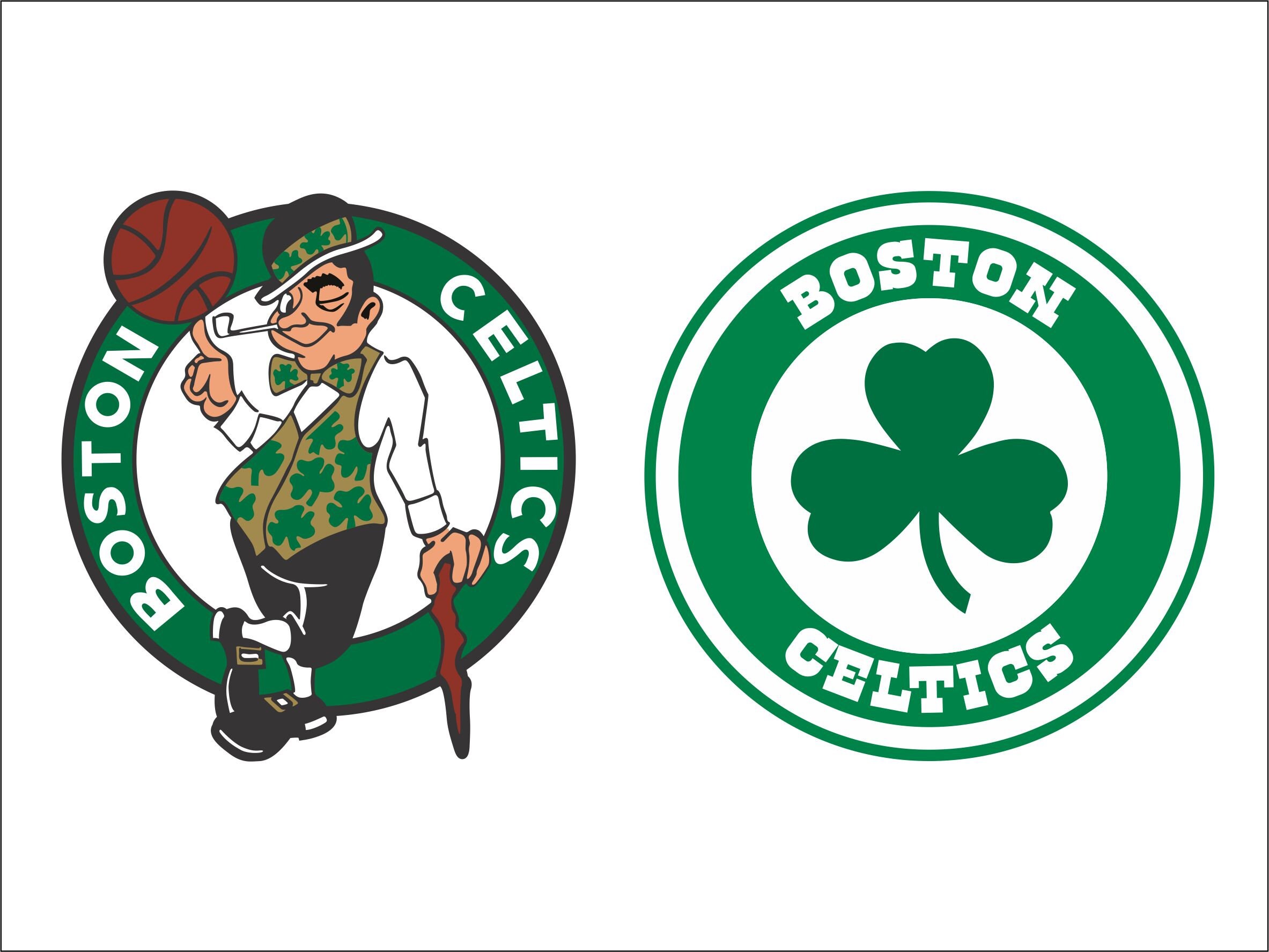 BOSTON CELTICS SVG nba basketball bundle clipart stencil | Etsy