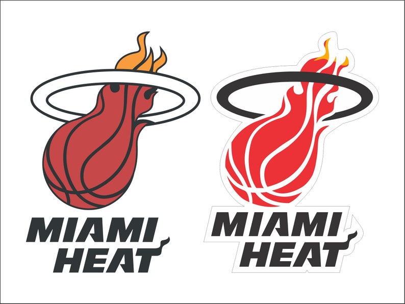 Download MIAMI HEAT SVG nba basketball bundle clipart stencil decals | Etsy
