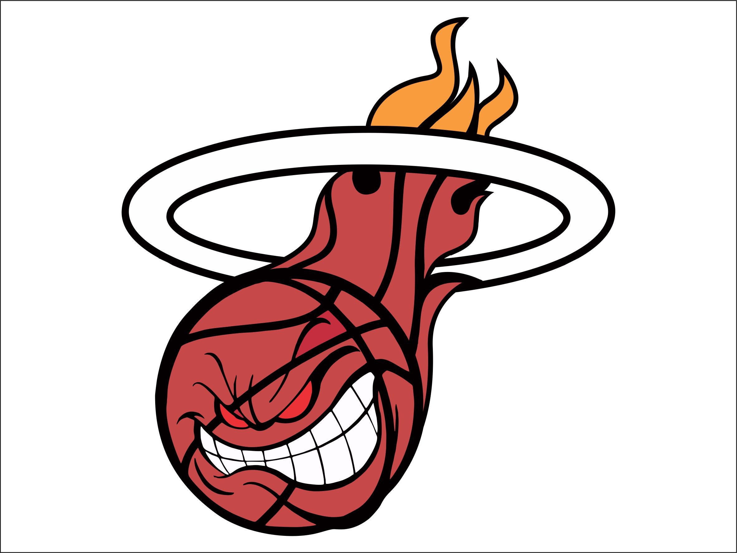 Download MIAMI HEAT SVG nba basketball bundle clipart stencil decals | Etsy