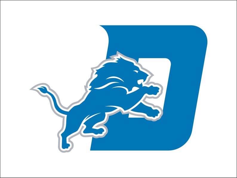 DETROIT LIONS SVG nfl football bundle clipart stencil ...