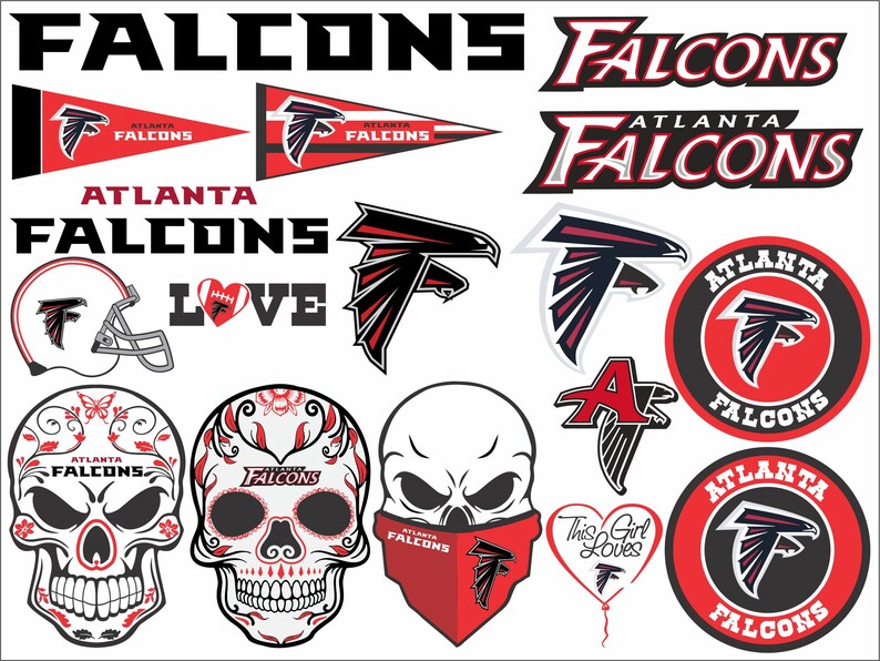 Download ATLANTA FALCONS svg nfl football bundle clipart stencil | Etsy