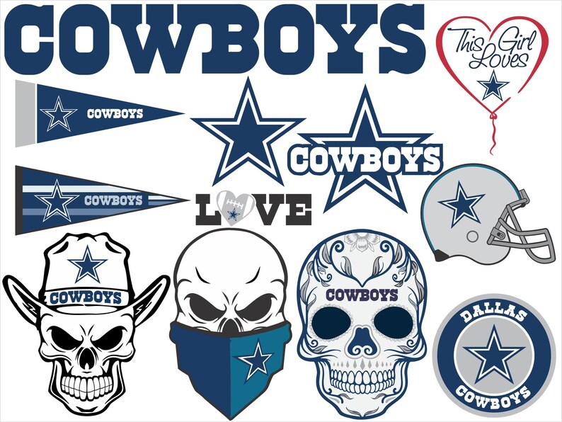 Download DALLAS COWBOYS svg nfl football bundle clipart stencil ...