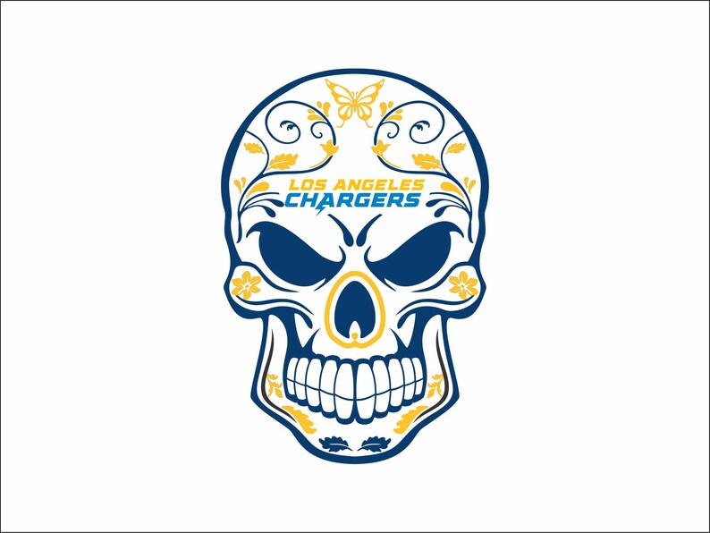 LOS ANGELES CHARGERS svg nfl football bundle clipart stencil | Etsy