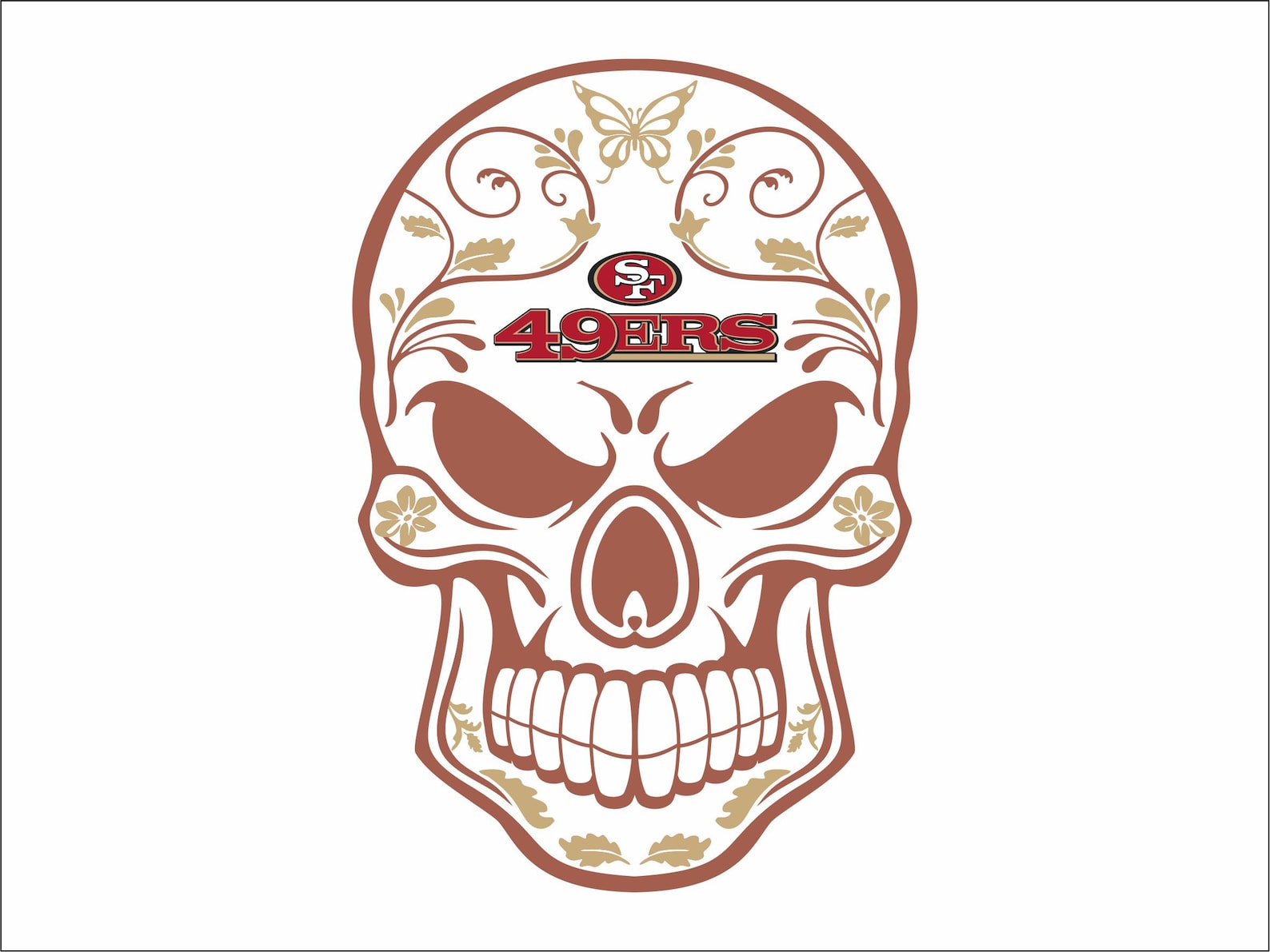 SAN FRANCISCO 49ERS Svg Nfl Football Bundle Clipart Stencil Etsy 49ers-stencil-printable