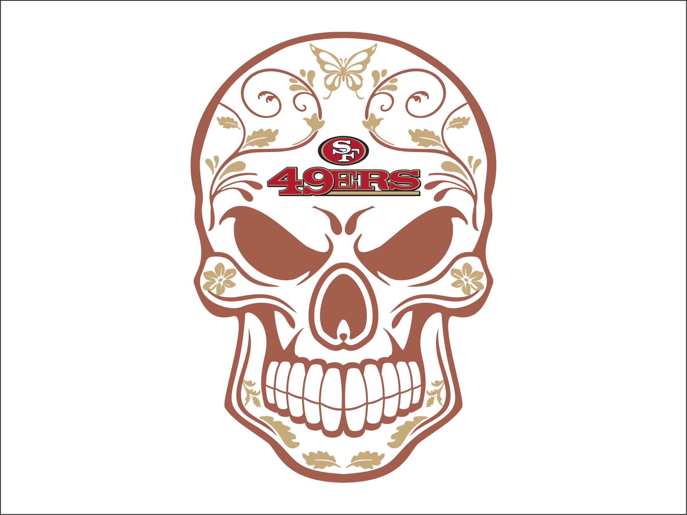 SAN FRANCISCO 49ERS svg nfl football bundle clipart stencil | Etsy