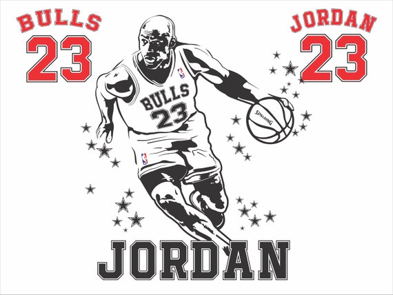 MICHAEL JORDAN SVG clipart 23 vector chicago bulls 23 | Etsy