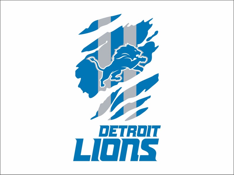 DETROIT LIONS SVG nfl football bundle clipart stencil decals | Etsy