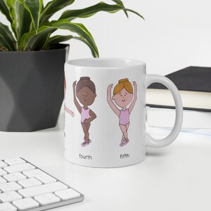 Ballet Mug, Ballerina Mug, Ballet Positions Mug, Ballet Gift, Dance Teacher Gift Idea