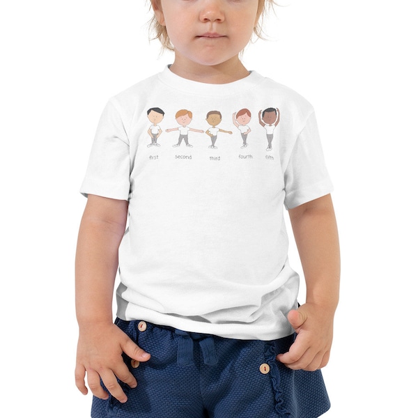 Toddler Ballet Positions T-Shirt, Boys Dance Shirt