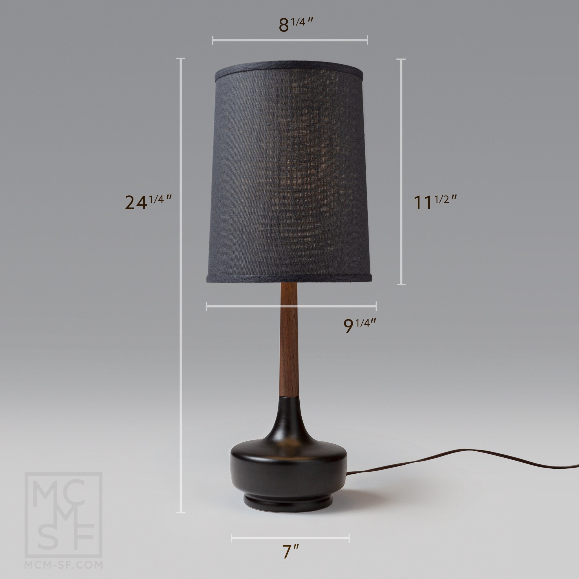 Rivet Table Lamp with Textured Ceramic Base, Bulb Included, 20H, Gray