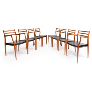 Vintage Niels Otto Møller 78 & 62 Dining Chairs in Solid Teak Set of 8