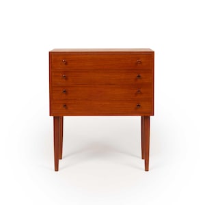 Danish Mid-Century Four-Drawer Teak Nightstand /Chest 1960s