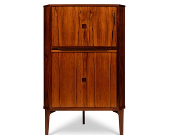 Vintage Danish Mid-Century Rosewood Corner Cabinet