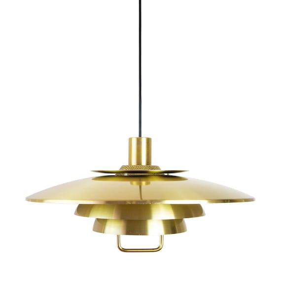 Vintage Danish Mid Century Modern Pendant Lamp Jeka 1980s Etsy