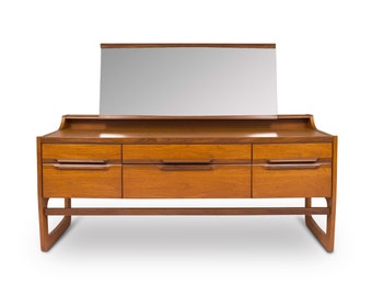 Vintage Mid-Century G-Plan Lowboy Dresser with Vanity