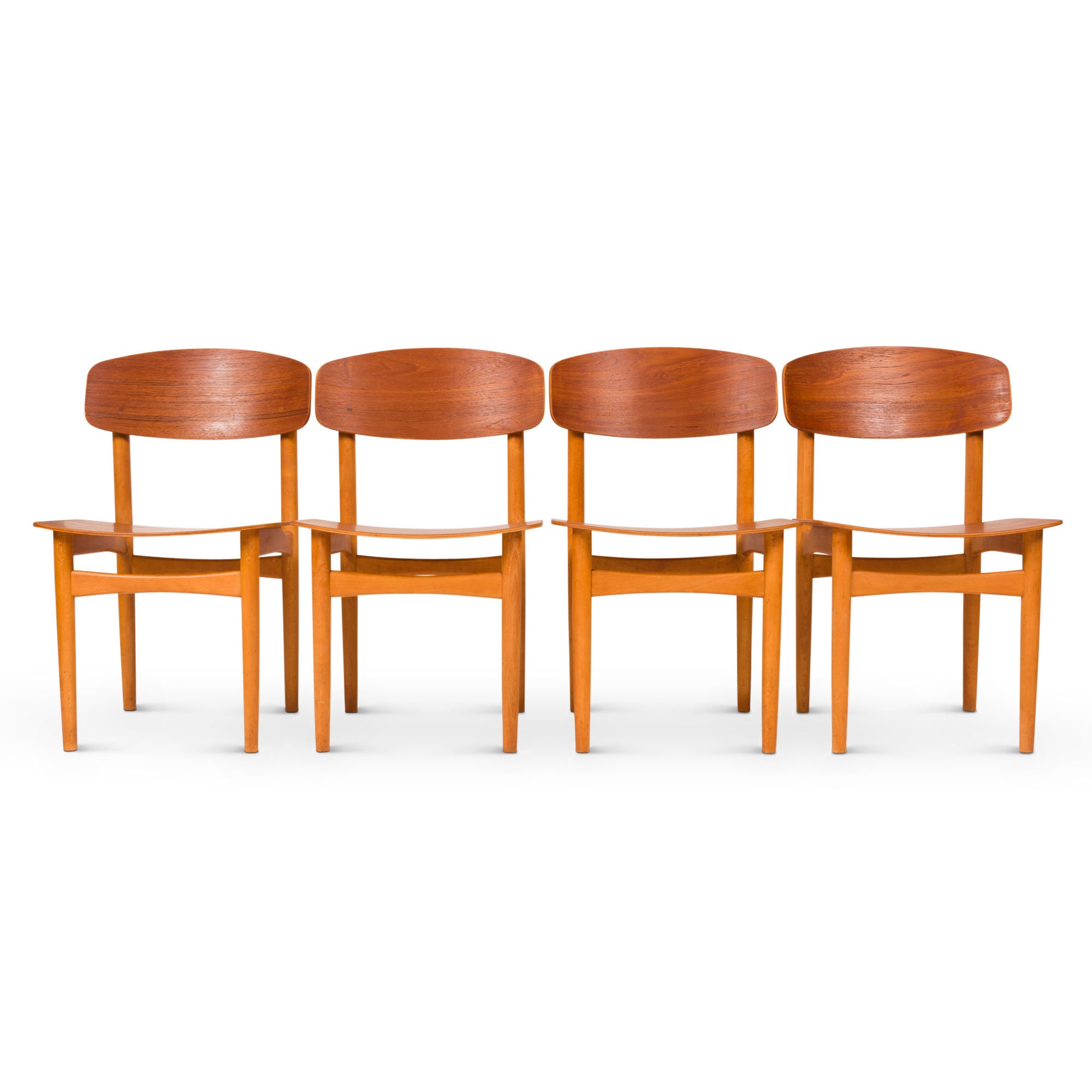 Model 122 Dining Chairs by Børge Mogensen for Søborg, 1950's