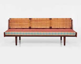 Hans Wegner Model GE 6 Teak and Cane daybed by Getama, Denmark 1960s