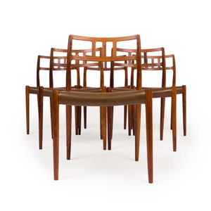 Vintage Danish Mid-Century Niels Otto Møller no. 79 Teak Dining Chairs Set of 6 image 1