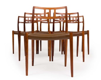 Vintage Danish Mid-Century Niels Otto Møller no. 79 Teak Dining Chairs (Set of 6)