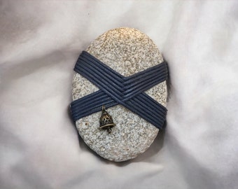 Piedra de meditación Zen envuelta a mano, Piedra de serenidad, Piedra de centrado, Pisapapeles único