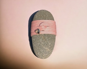 Piedra de meditación Zen envuelta a mano, Piedra de serenidad, Piedra centradora, Peso de papel único