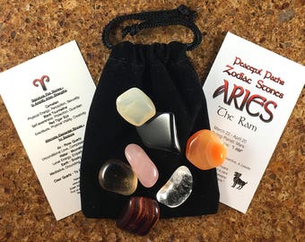 Conjunto de piedras zodiacales de Aries