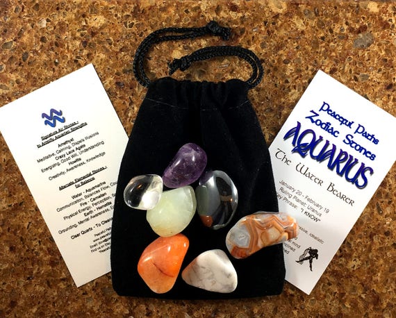 Aquarius Zodiac Stones Set