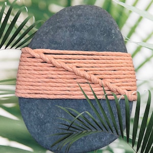 Hand-wrapped Zen Meditation Stone, Serenity Stone, Centering Stone, Unique Paperweight