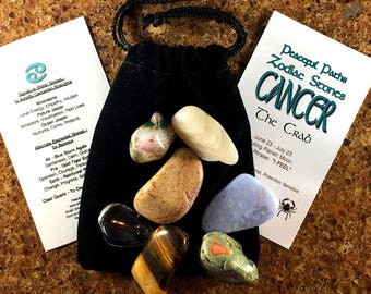Conjunto de piedras del zodiaco de Cáncer