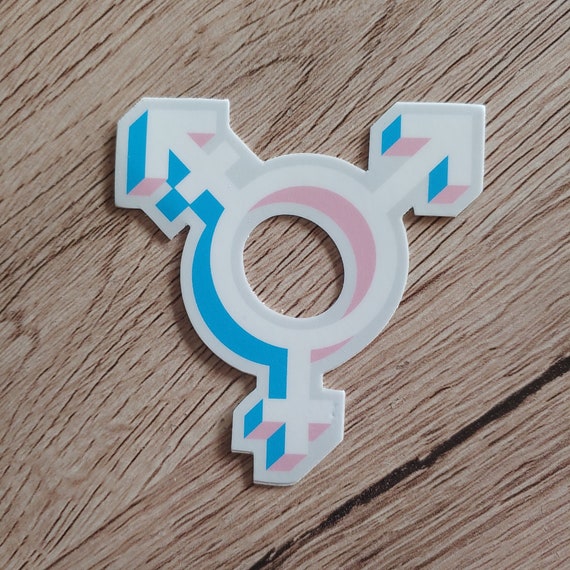 Transgender Pride Symbol Sticker Etsy
