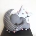 Moon Star Cloud Pillows, Grey Cushion Set, Star Nursery Decor, Children's Bedroom Accessories, Scandi Scandinavian Decor, New Baby Gift 