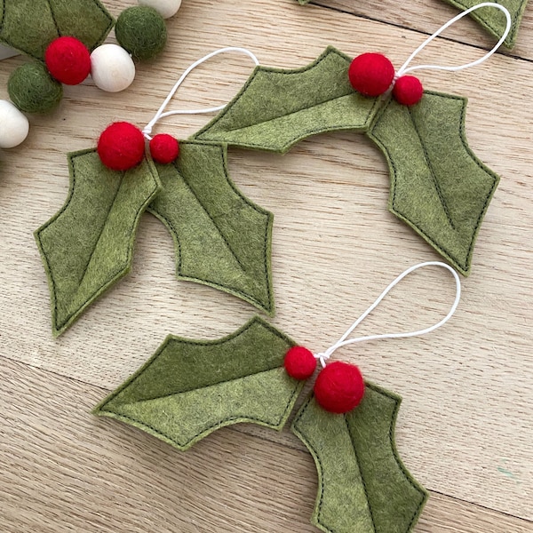 Holly Decorations Etsy