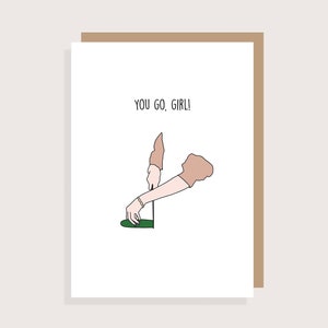 Kendall Jenner Cucumber - You Go Girl - Greeting Card - The Kardashians - Kardashian Jenner Card