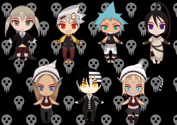 Soul Eater Anime & Manga: Chibi Prints Soul Maka Death the 