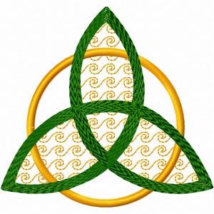 Machine embroidery program, embroidery design, Celtic Trinity, Breton symbol, representation of generations, Irish, downloadable file