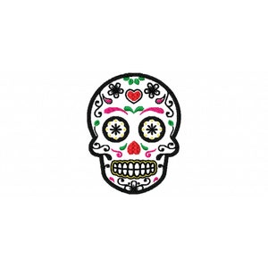 Machine embroidery program, embroidery design, CALAVERA, skull, Mexico, Dia de los Muertos, Halloween, skull, file to download