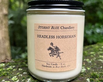Bougie de soja Horseman sans tête