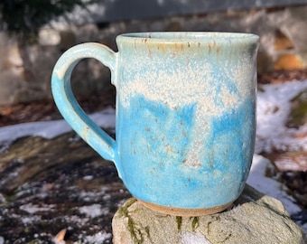 Grande tasse de plage turquoise givrée