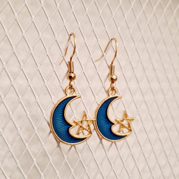 Enamel earrings "Witch Moon"