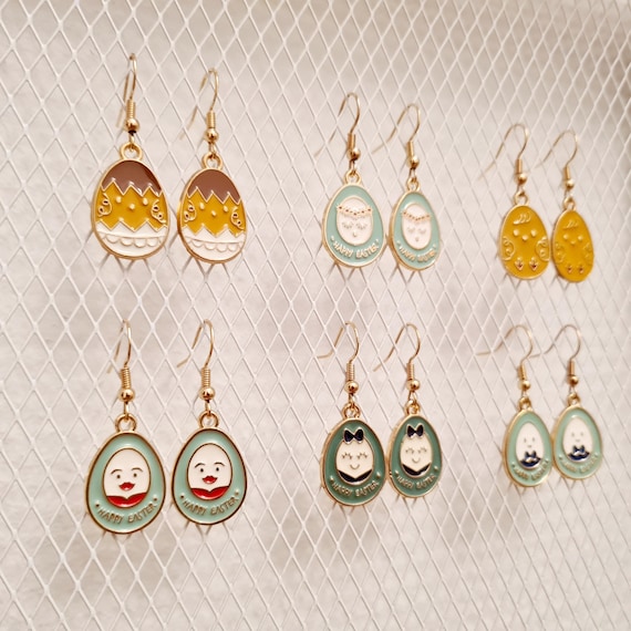 Earrings "Easter Eggs" made of enamel