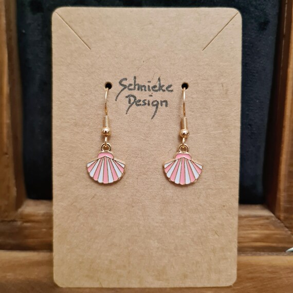 Earrings "fan" made of enamel